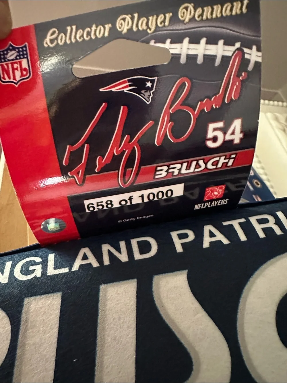 New England Patriots Tedy Bruschi NOS WinCraft Limited Edition #658/1000